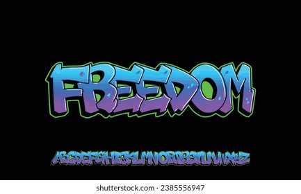 Colourful Graffiti Font, this font can be used for logos and it looks perfect for short phrases and taglines
