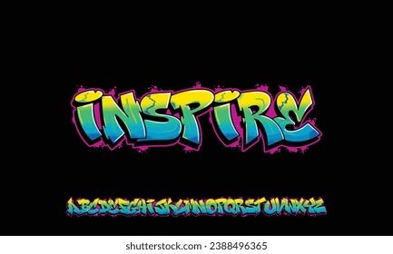 Colourful Graffiti Font, this font can be used for logos and it looks perfect for short phrases and taglines