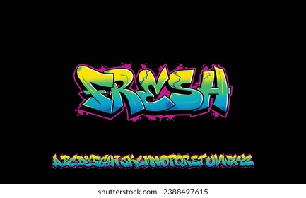 Colourful Graffiti Font, this font can be used for logos and it looks perfect for short phrases and taglines