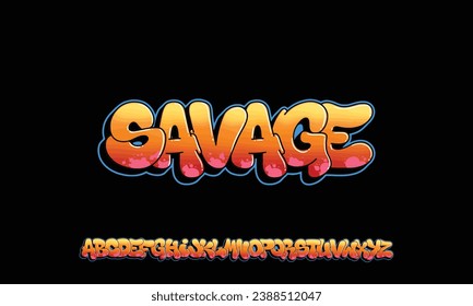 Colourful Graffiti Font, this font can be used for logos and it looks perfect for short phrases and taglines