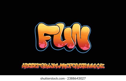 Colourful Graffiti Font, this font can be used for logos and it looks perfect for short phrases and taglines