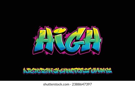 Colourful Graffiti Font, this font can be used for logos and it looks perfect for short phrases and taglines