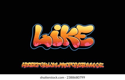 Colourful Graffiti Font, this font can be used for logos and it looks perfect for short phrases and taglines