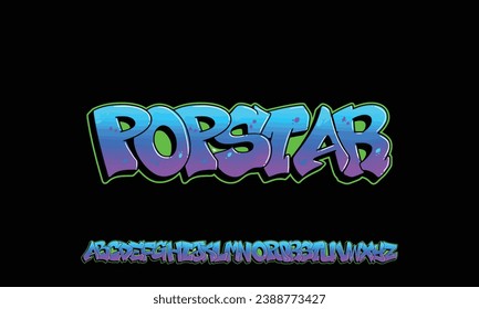 Colourful Graffiti Font, this font can be used for logos and it looks perfect for short phrases and taglines