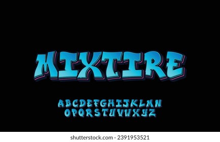 Colourful Graffiti Font, this font can be used for logos and it looks perfect for short phrases and taglines