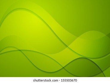 Colourful green abstract wavy background