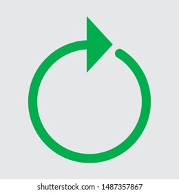 A Colourful Green Vector Circular Arrow Illustration