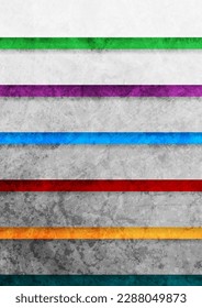 Colourful and grey stripes abstract geometric grunge background. Vector flyer design