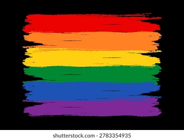 Colourful grunge style background for Pride month 