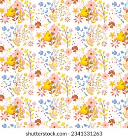 Colourful hand draw surface pattern design,