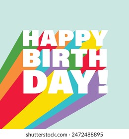 Colourful Happy Birthday in Geometric Perspective