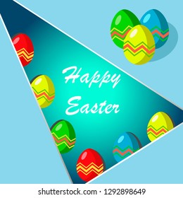 Colourful happy greeting-card of happy пасхи with composition of eggs and text. a vectorial file is organized in layers for the comfortable editing. are the Vector graphics