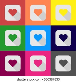 colourful heart icons