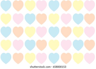Colourful hearts modern vector simple editable pattern