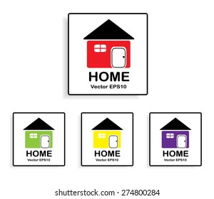 Colourful Icon of Home