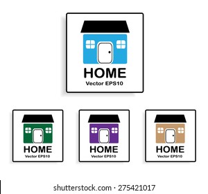 Colourful Icon of Home