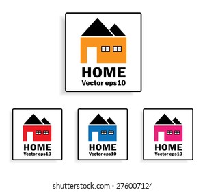 Colourful Icon of Home