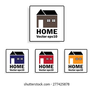 Colourful Icon of Home