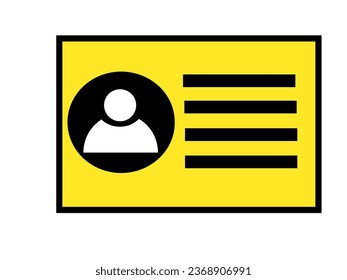 Colourful identity card vector isolate on white background 