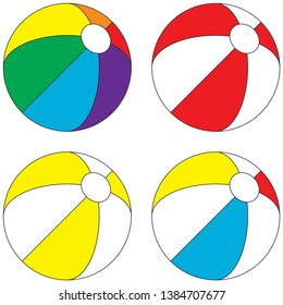 Colourful Inflatable Beach Ball Vector