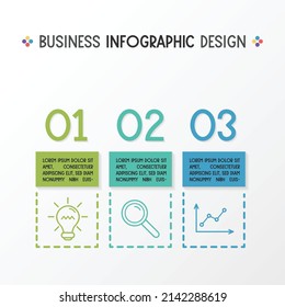 Farbige Infografik mit Geschäftselementen. Vektorgrafik