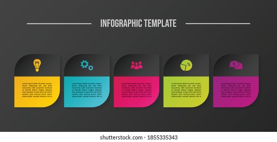 Colourful infographic template. Chart. Vector