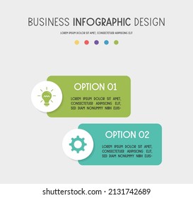 Colourful infographics with business icons. Vector