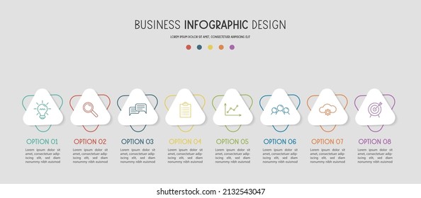 Colourful inforgraph with business icons. Vector