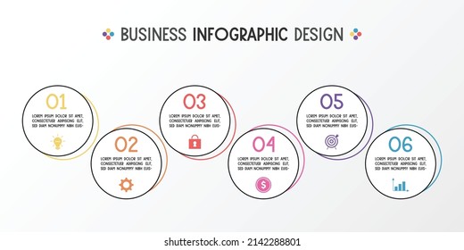 Colourful inforgraph with business icons. Vector