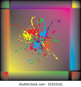 Colourful ink design illustration