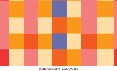 Colourful Irregular Checkerboard Seamless Pattern