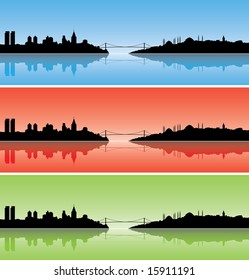 Silhouettes de Estambul colorido