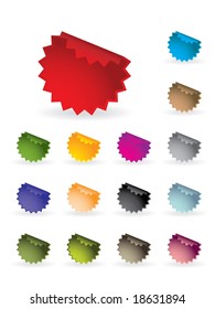 Colourful label collection