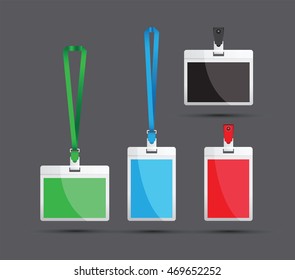 Colourful Lanyards Stock Vector (Royalty Free) 469652252 | Shutterstock