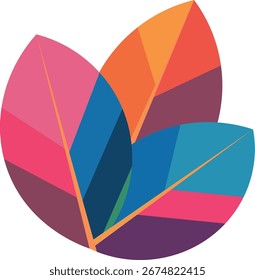 Colourful Leaf logo symbol Vector Art, Icons, and Graphics for designers