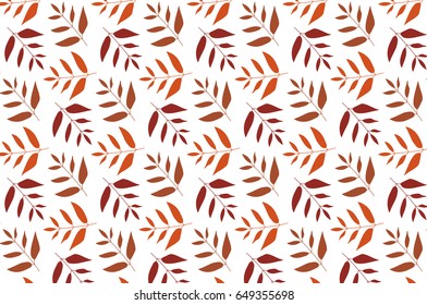 Colourful leaves modern vector clean simple editable pattern