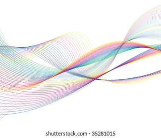 Colourful lines background on sea theme for design use