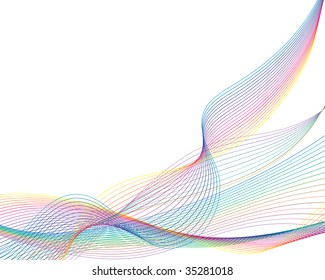 Colourful lines background on sea theme for design use