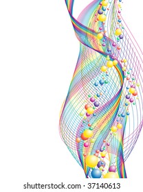 Colourful lines background on sea theme for design use