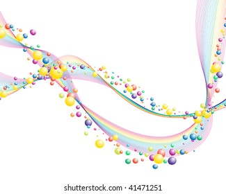 Colourful lines background on sea theme for design use