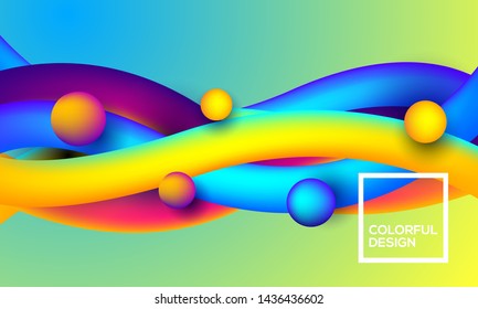 Colourful Liquid Fluid 3d Ball Background