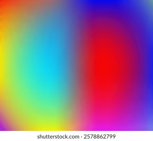 Colourful, liquid gradient with a defocused look, creating a soft, vibrant background ideal for vector art, posters, or digital designs.