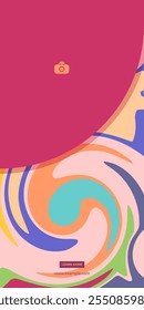 Colourful liquid swirl design minimalist style. Modern abstract art for advertising banners, promotions, covers