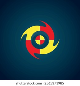 Colourful logo design. Spectrum spin logo design. Circle logo deign