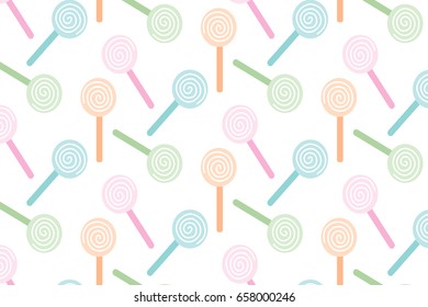 Colourful lollipop background modern vector simple editable pattern