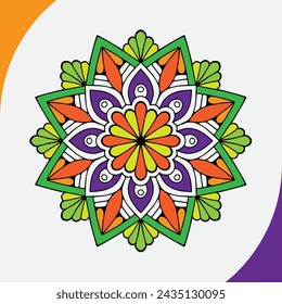 colourful mandala Free Vector design 
colorful mandala flower mandala background