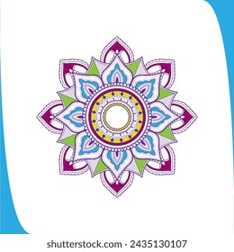 Buntes Mandala Free Vector Design 
Bunte Mandala Blume Mandala Hintergrund