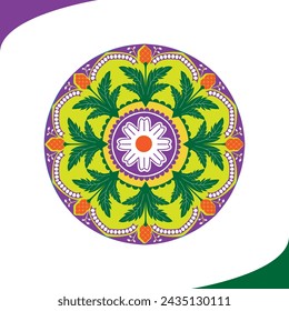 Buntes Mandala Free Vector Design 
Bunte Mandala Blume Mandala Hintergrund