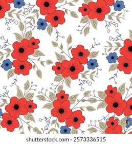 colourful many kinds of Seamless floral pattern