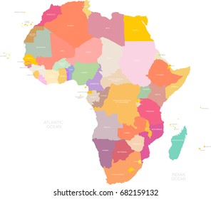 Africa Map Vector Stock Vector (Royalty Free) 682151266 | Shutterstock